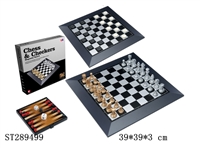 ST289499 - CHESS&CHECKERS 2 IN 1(GOLDEN&SILVER CHESS)