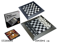 ST289618 - CHESS&CHECKERS 2 IN 1(BLACK&WHITE CHESS)