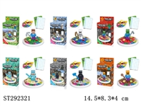 ST292321 - MINECRAFT BUILDING BLOCK WITH TURNTABLE AND SCORE CARDS