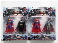ST295064 - 5.5" BATMAN VS SUPERMAN FIGURE WITH COLORFUL LIGHT (2PCS/CARD, MIXED 2 KINDS)