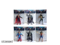 ST295087 - 6" BATMAN VS SUPERMAN FIGURE WITH LIGHT & ACTIVED HAND AND LEG (MIXED 6 KINDS)