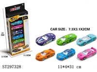 ST297328 - 1:64跑车西联滑行合金车6只装