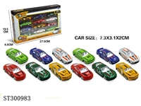 ST300983 - 1: 64赛车滑行合金车仔十二只庄