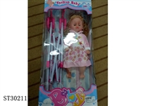 ST302117 - 16" BABY STROLLER WITH IC DOLL