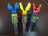 ST306305 - ELASTIC ANIMAL CANDY TOY (MIXED 3 COLORS)