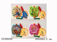 ST309294 - TRANSPARENT BACKPACK WATER GUN SET (MIXED 3 KINDS)