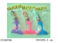 ST309786 - 7" MERMAID WITH LIGHT AND SEA ANIMAL (MIXED 3 COLORS)