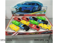 ST313029 - 回力4款喷漆仿真车带坐椅玻璃/12PCS