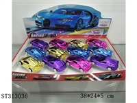 ST313036 - 回力4款电镀仿真车带玻璃/12PCS