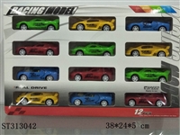 ST313042 - 回力4款移印仿真车带坐椅/12PCS