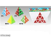 ST313342 - 三角形白底纤维魔方