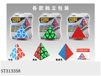 ST313358 - 彩色实色钢珠金字塔魔方