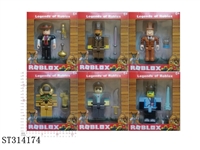 ST314174 - 5寸虚拟世界公仔（发光发声，头手脚可活动）+配件  盒装6款