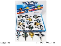 ST325799 - B款迷彩合金回力战斗机12只展示盒