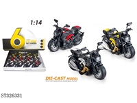 ST326331 - 1:14 合金回力杜卡迪摩托车3色混装