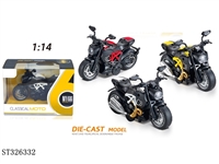 ST326332 - 1:14 合金回力杜卡迪摩托车3色混装