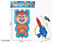 ST329406 - 超大卡通欢乐熊透明抽拉式背包水枪