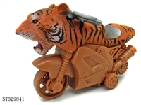 ST329841 - Friction Wild Animal Stunt Motorcycle-Tiger