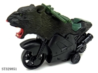 ST329851 - Friction Wild Animal Stunt Motorcycle-Black Puma