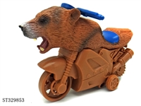 ST329853 - Friction Wild Animal Stunt Motorcycle-Grizzly Bear