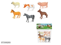 ST330203 - 5 INCH FARM ANIMALS SET (6PCS/BAG)