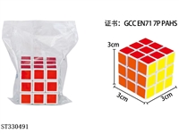 ST330491 - 3.0CM魔方 白底色块彩印