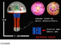 ST330808 - 5灯雪花圣诞树转球棒无音乐