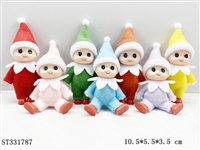 ST331787 - 2.5 INCH MINI BABY DOLL (MIXED 7 COLORS, WHITE SKIN)