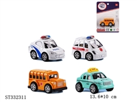 ST332311 - 4款合金车 回力【英文包装】