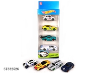 ST332526 - 1:64风火轮四只展示盒滑行合金车