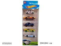 ST332531 - 1:64风火轮5只展示盒滑行合金车