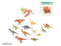 ST333115 - 12 dinosaur + 1 leaf solid PVC sets
