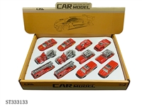 ST333133 - 12PCS 6款合金消防车 滑行 喷漆