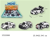 ST333998 - 合金Q版回力跑车水转印四款混(12只/展示盒)