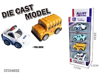 ST334032 - 1：64Ｑ版合金城市服务车（４色４款条装）