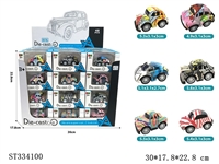 ST334100 - 48PCS展示盒迷尔Q版涂鸦回力合金车