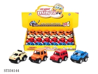 ST334144 - 24PCS 4款合金车 回力【英文包装】