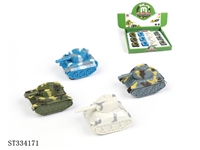ST334171 - 12PCS 合金坦克 回力 多色 军事【英文包装】