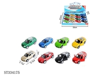 ST334175 - 16PCS 合金车 回力 喷漆【英文包装】