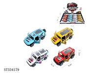 ST334179 - 16PCS 合金车 回力 开门 喷漆【英文包装】