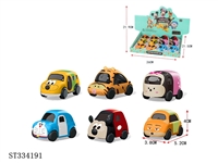 ST334191 - 12PCS 6款迪士尼合金车 回力 喷漆【英文包装】