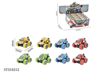 ST334212 - 24PCS 多款Q版合金涂鸦山地车 回力 喷漆【英文包装】