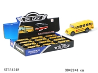 ST334248 - 12PCS 1:60 合金小校巴车 回力【英文包装】