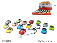 ST334432 - 24PCS 多款合金车 滑行 喷漆【英文包装】