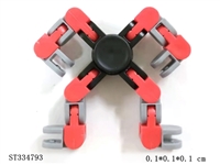 ST334793 - 减压四角陀螺机器人4节链条 颜色随机混装 多色【英文包装】