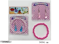 ST335427 - Jewelry Beaded Bracelet + pendant Ear Hook Earrings