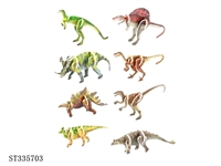 ST335703 - 8款3D恐龙拼图 纸质【英文包装】