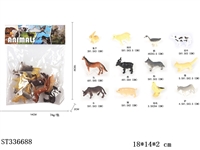 ST336688 - Solid mini farm animal (12pcs)