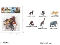ST336691 - SOLID MINI WILD ANIMAL SET (6PCS/SET)