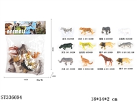 ST336694 - SOLID MINI WILD ANIMAL SET (12PCS/SET)